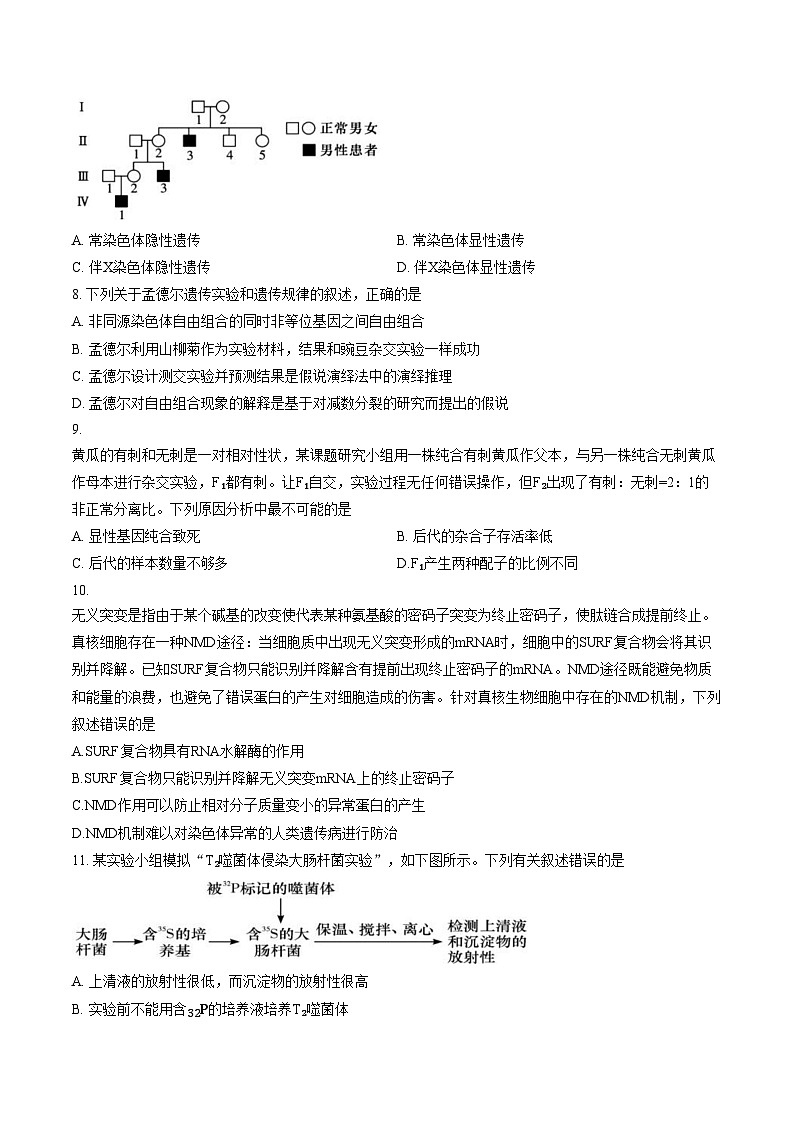 湖南省邵阳市2025_2026学年高一上学期拔尖创新班第一次联考生物试题（文字版，含答案）第3页