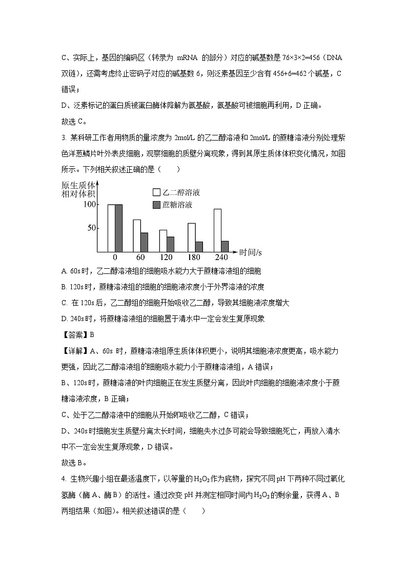 【生物】内蒙古霍林郭勒市2025-2026学年高三上学期1月月考（解析版）第2页