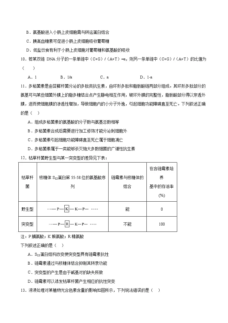 湖南省邵阳市第二中学2025-2026学年高二上学期12月学科竞赛生物试题（Word版附答案）第3页
