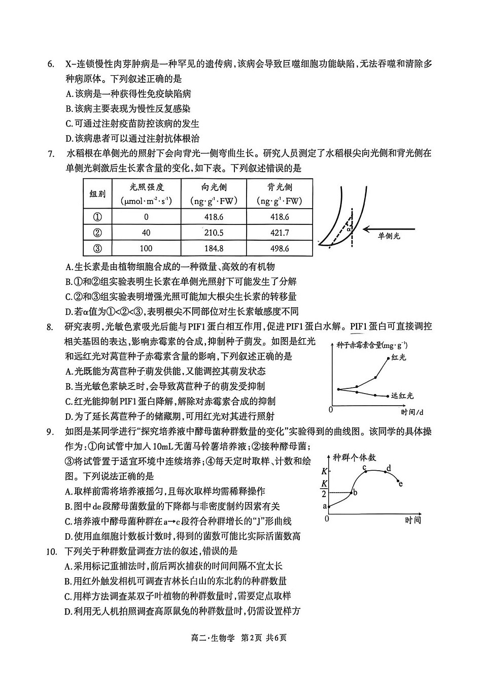 四川省泸州市2025-2026学年高二上学期期末质量监测生物试卷第2页