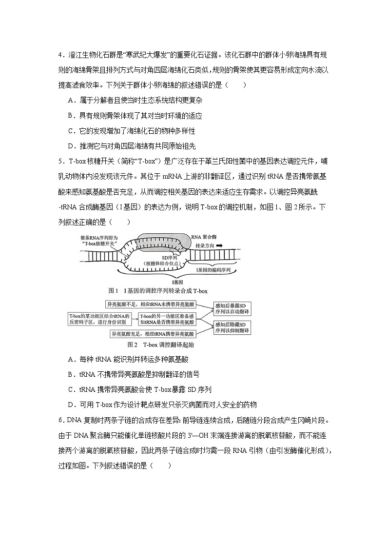2026年云南省红河州、文山州高三第二次复习统一检测生物试题（无答案）第2页