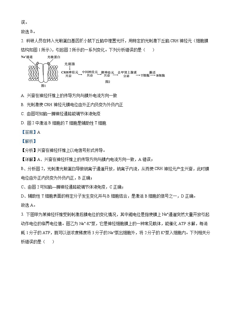 四川省成都市蓉城联盟2024-2025学年高二上学期12月期末生物试题 含解析第2页