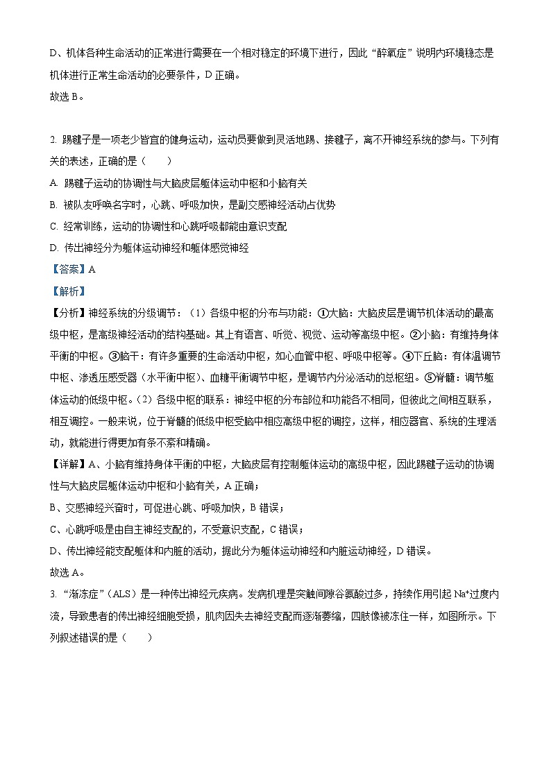 湖南省郴州市2023-2024学年高二1月期末教学质量监测生物试题 含解析第2页