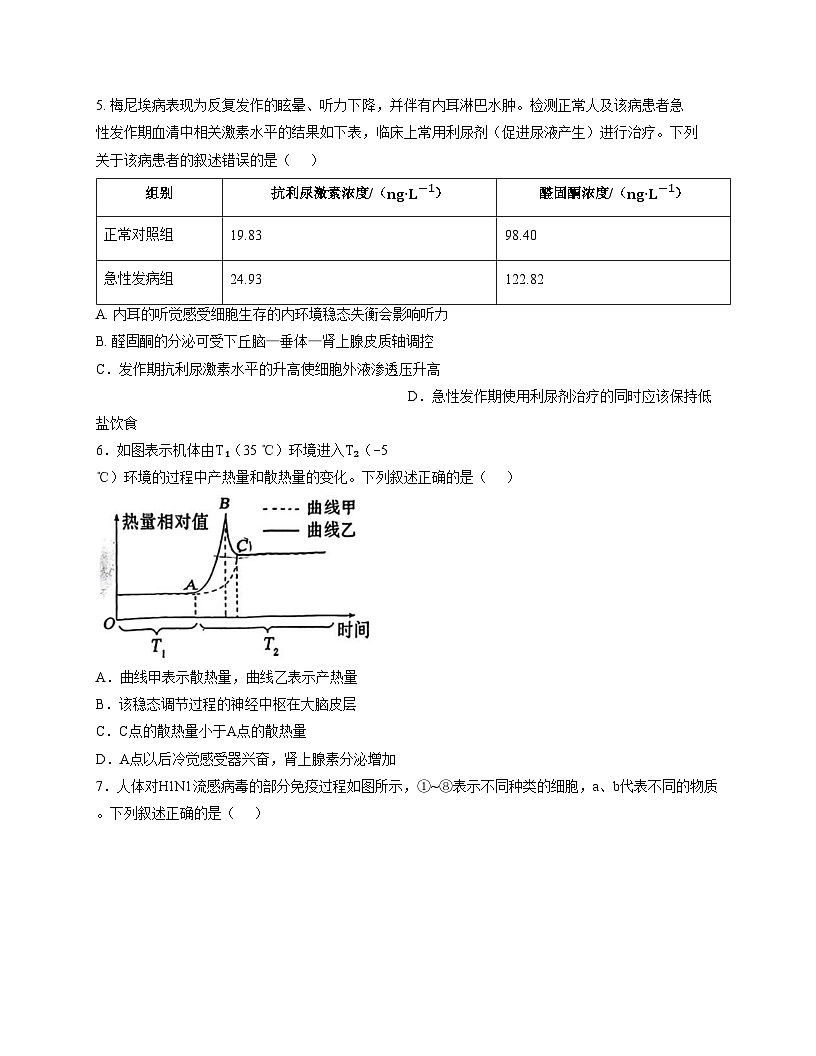 天津市第一0二中学2025—2026学年高二上学期期中考试生物试题(文字版含答案)第2页