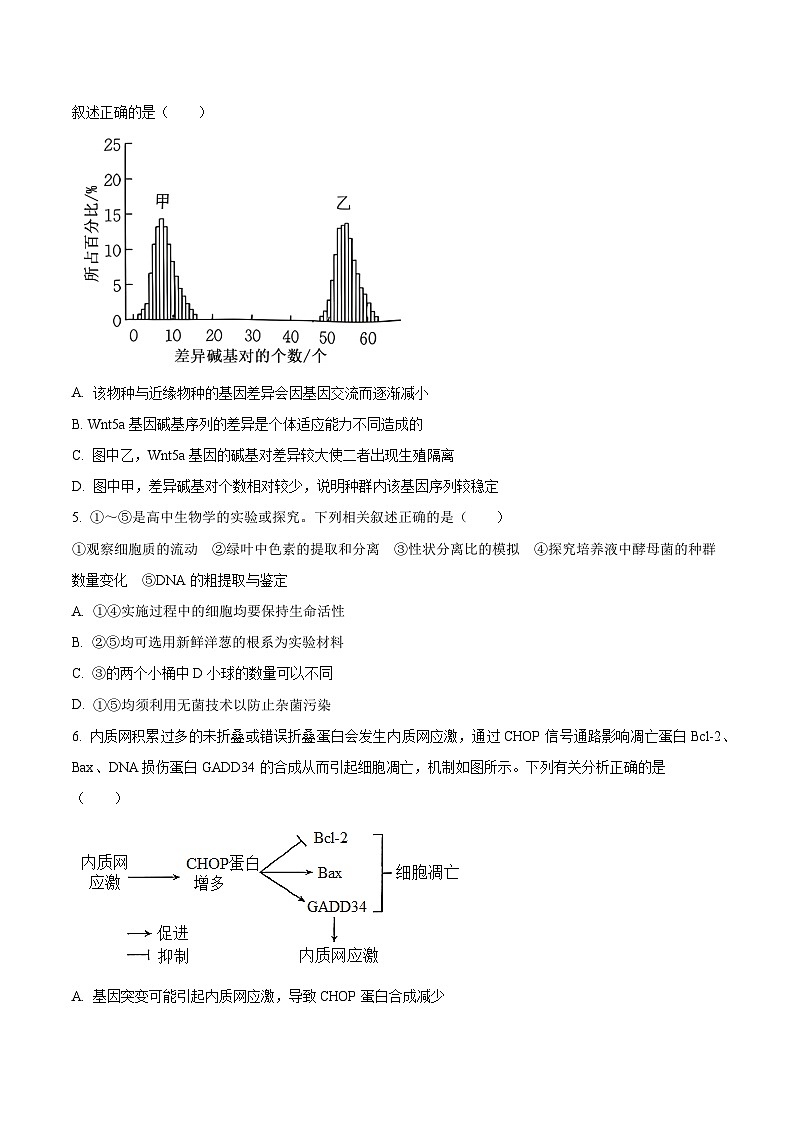 辽宁省抚顺市2026届高三上学期期末考试生物试卷（含答案）第2页