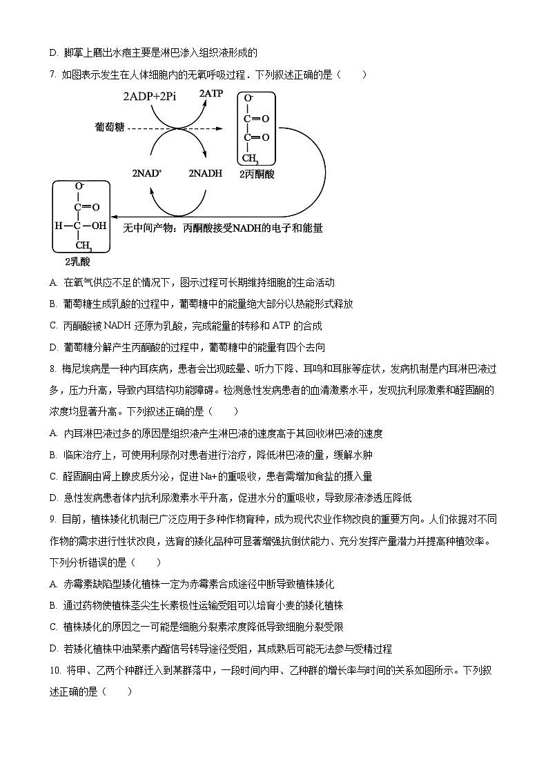 2026届湖北省十堰市高三年级元月调研考试一模生物试题（原卷+解析）第3页