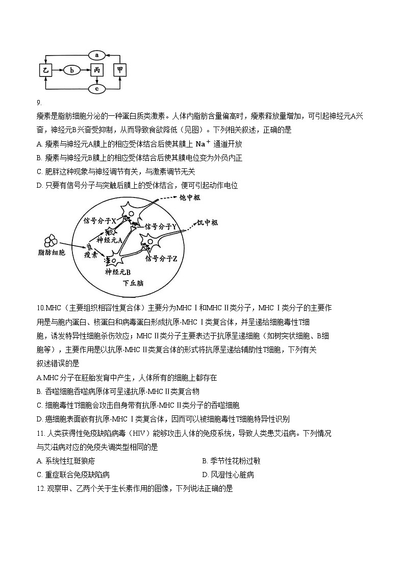 贵州省毕节市黔西市2025_2026学年高二上学期教学质量监测生物试卷（文字版，含答案）第3页