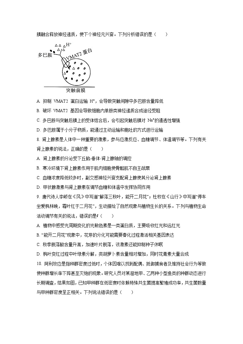 【生物】河北省保定市部分高中2025-2026学年高三上学期期末试题（学生版）第3页