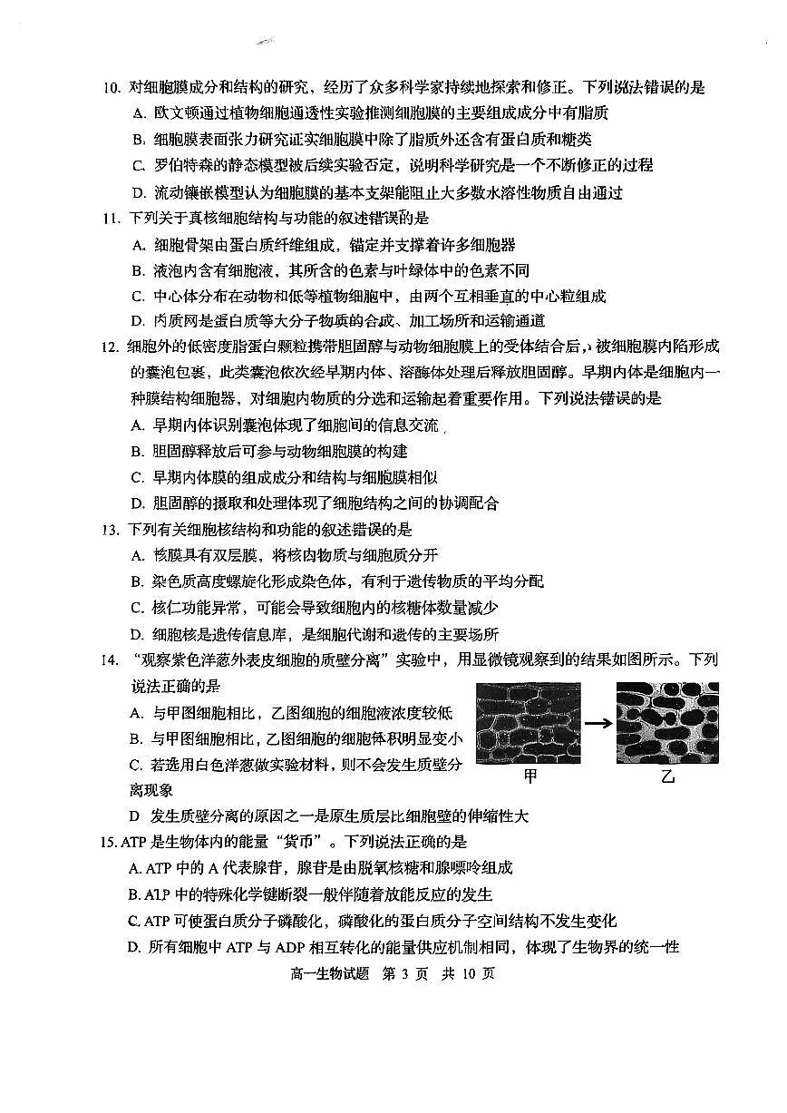 生物试题第3页
