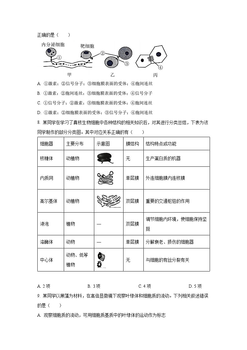 辽宁省朝阳市2024-2025学年高一上学期期末考试生物试题（Word解析版）第3页
