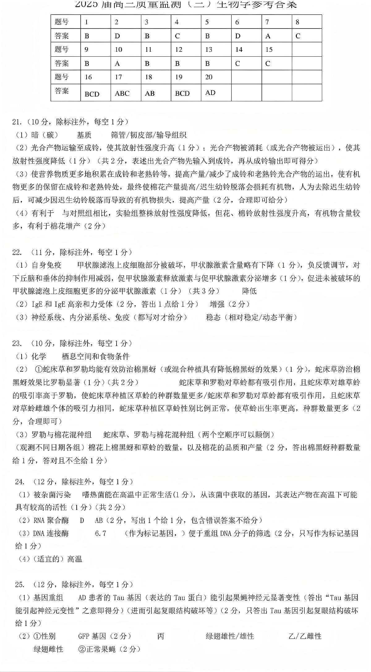 生物答案第1页