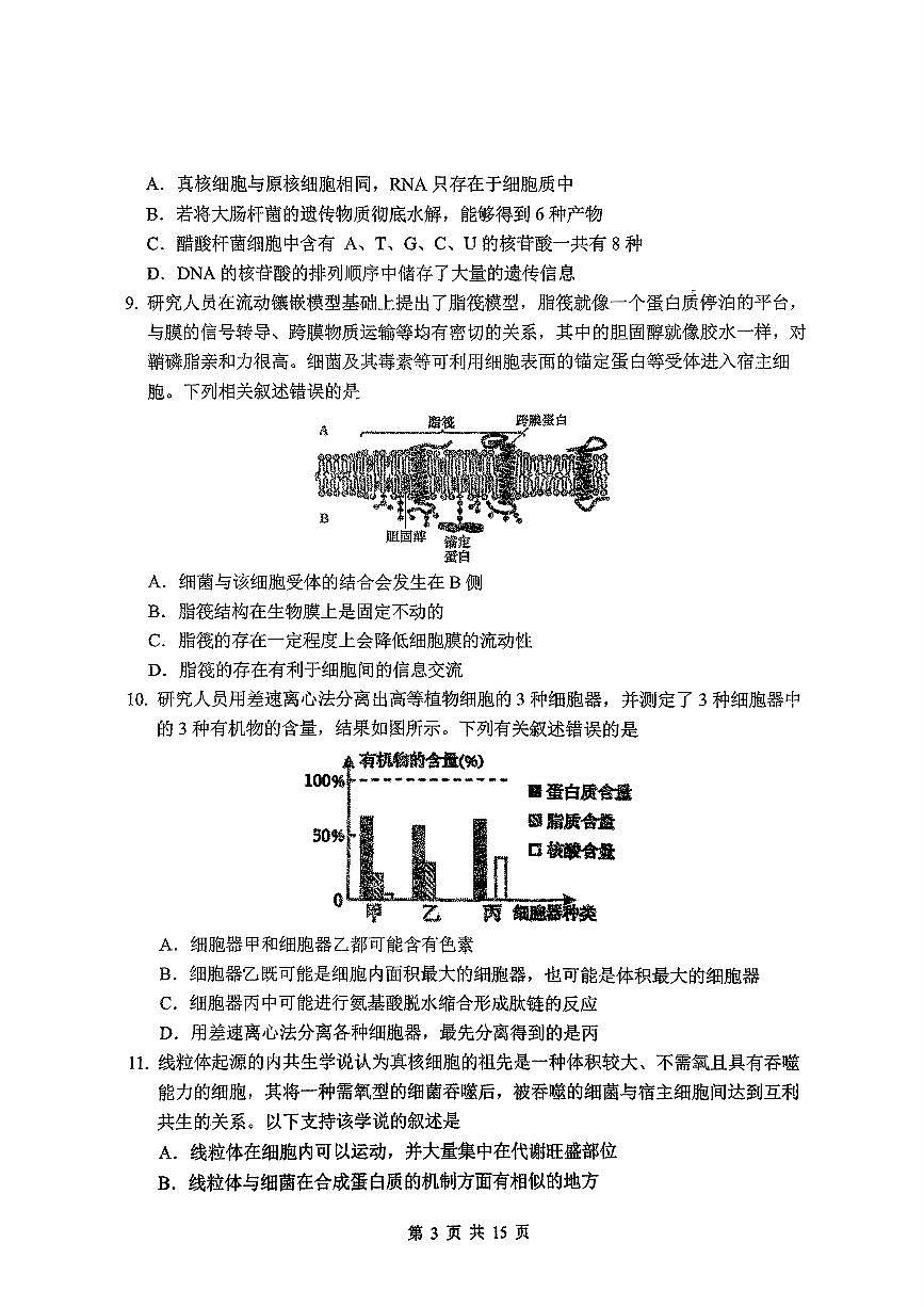 东北师大2025-2026高一上期末生物第3页