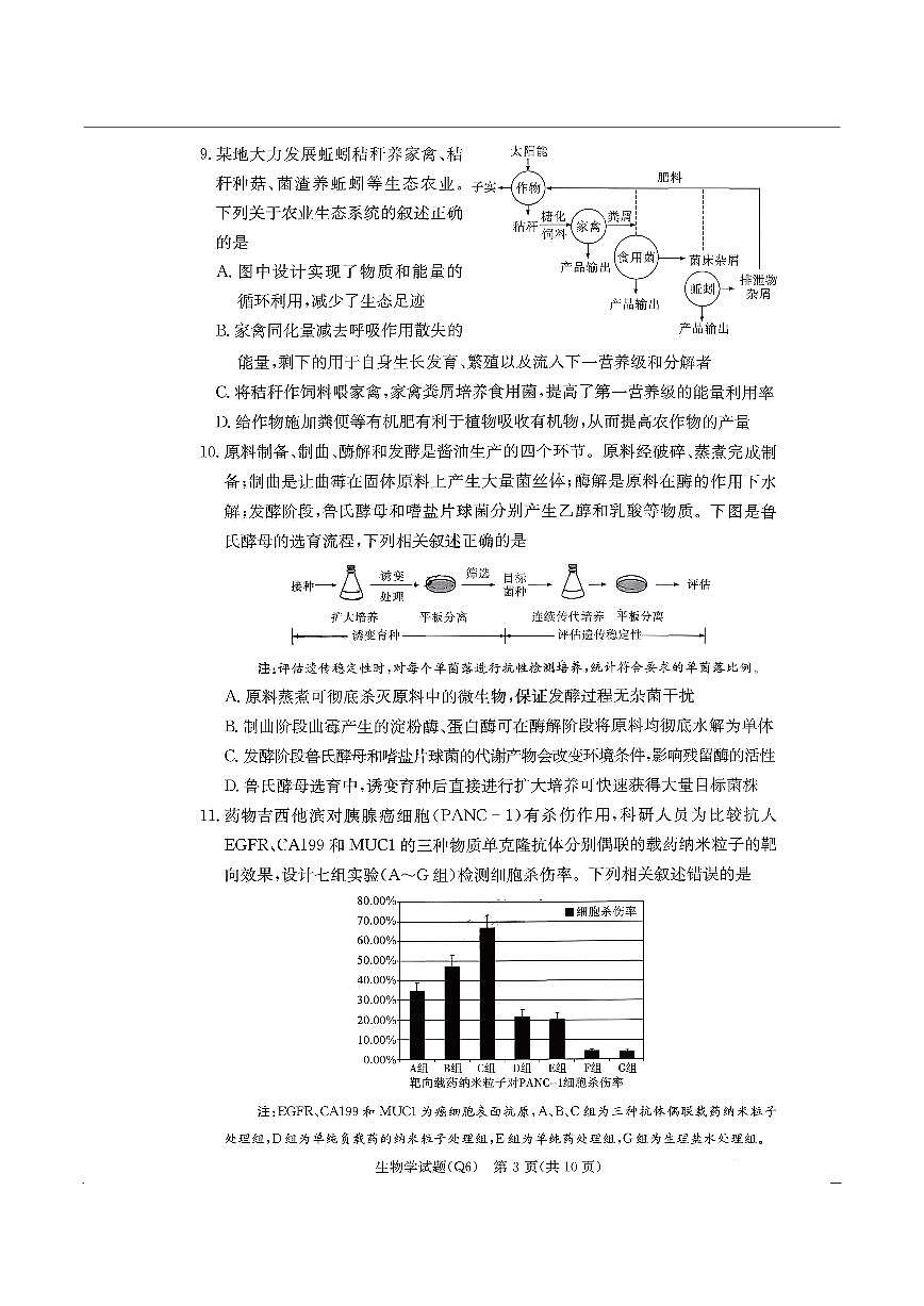 湖南省长沙市第一中学2025-2026学年高三上学期2月期末考试生物试卷（PDF版附解析）第3页