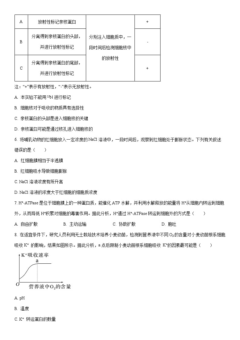 青海省海东市2023-2024学年高一上学期期末考试生物试卷（学生版）第2页