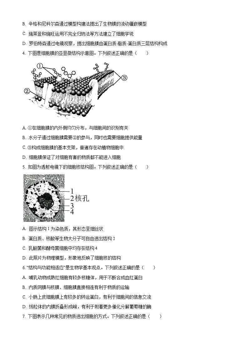 江苏宿迁市2025-2026学年高一年级上学期质量监测上学期期末生物试卷（试卷+解析）第2页