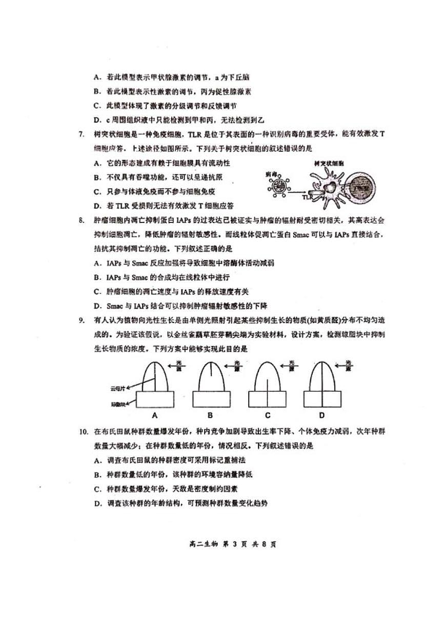 2025-2026学年广东省深圳市龙岗区高二(上)期末生物试卷（含答案）第3页