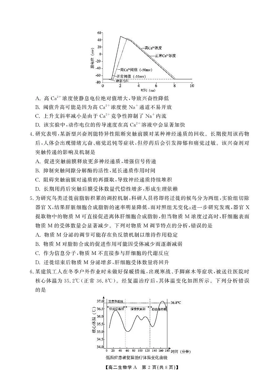 高二期末生物A卷-SY第2页