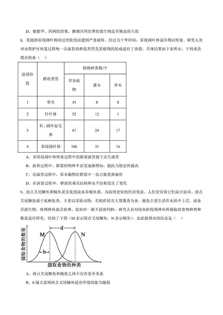 2025-2026学年河北省衡水市第二中学高二上学期期末质量检测（一）生物试卷（含答案）第3页