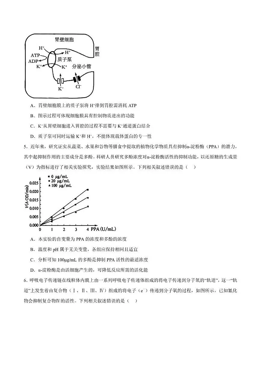 青海省西宁市大通回族土族自治县第二完全中学2026届高三上学期期中检测生物（含答案）试卷第2页