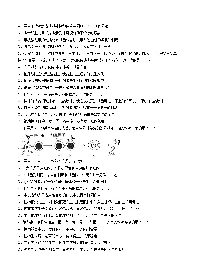 江苏江阴长泾中学等校2025年秋学期高二期终教学质量调研测试生物试题含答案第2页