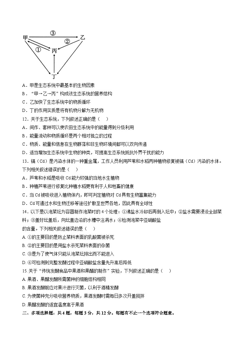 江苏徐州市2025-2026学年度第一学期期末抽测高二年级生物学试题含答案第3页