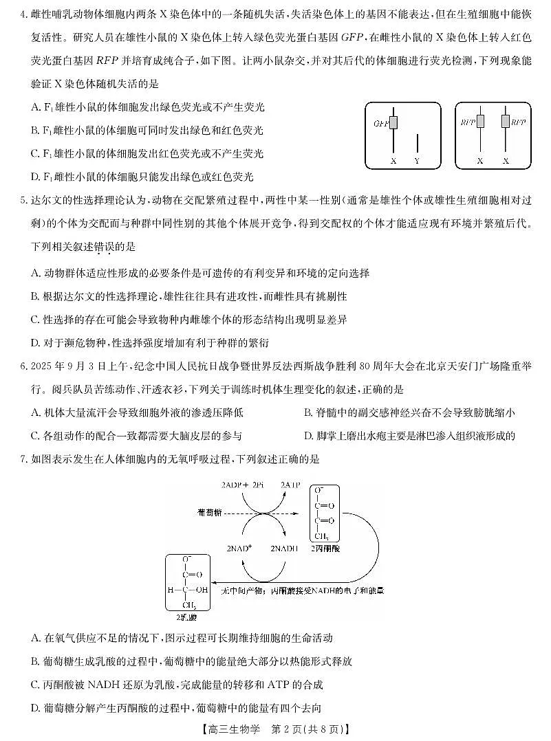 生物-十堰市高三元月调研考第2页