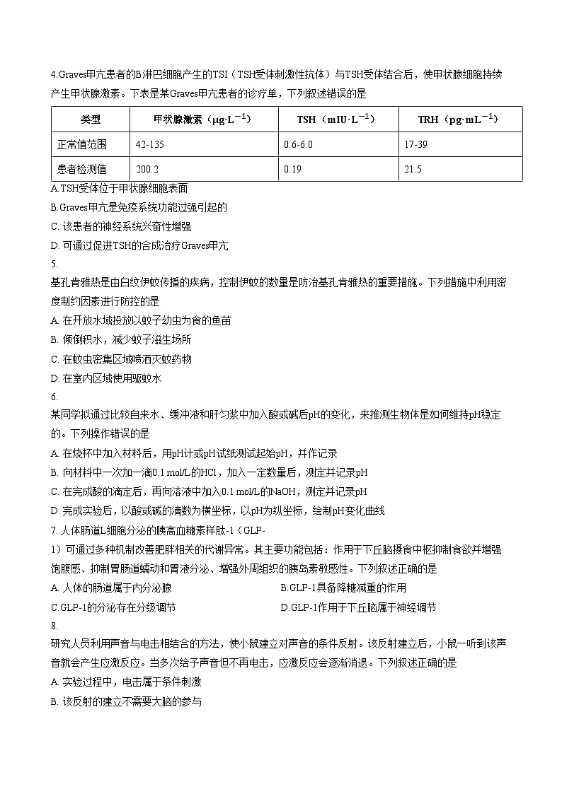 广东省佛山市2025_2026学年高二上学期供题训练生物试卷（扫描版，含答案）第2页
