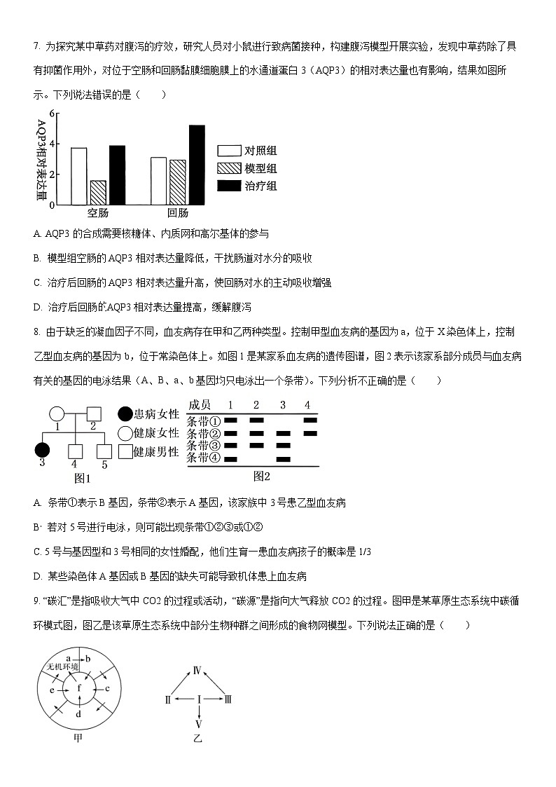 2026届天津市八所重点学校高三上月考联考生物试卷（学生版）第3页
