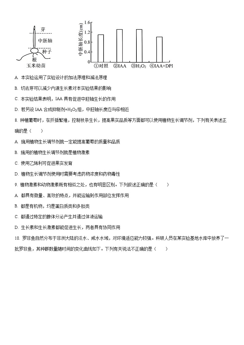 2025~2026学年陕西大荔县度第一学期期末学业水平评估高二生物试卷（学生版）第3页