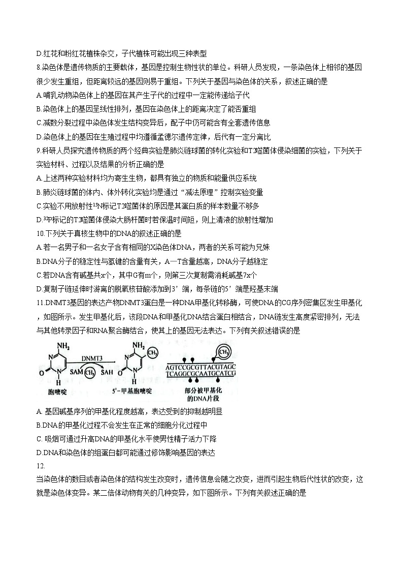 黑龙江省鸡西市2025_2026学年高三上学期1月期末联考生物试题(图片版含答案)第3页