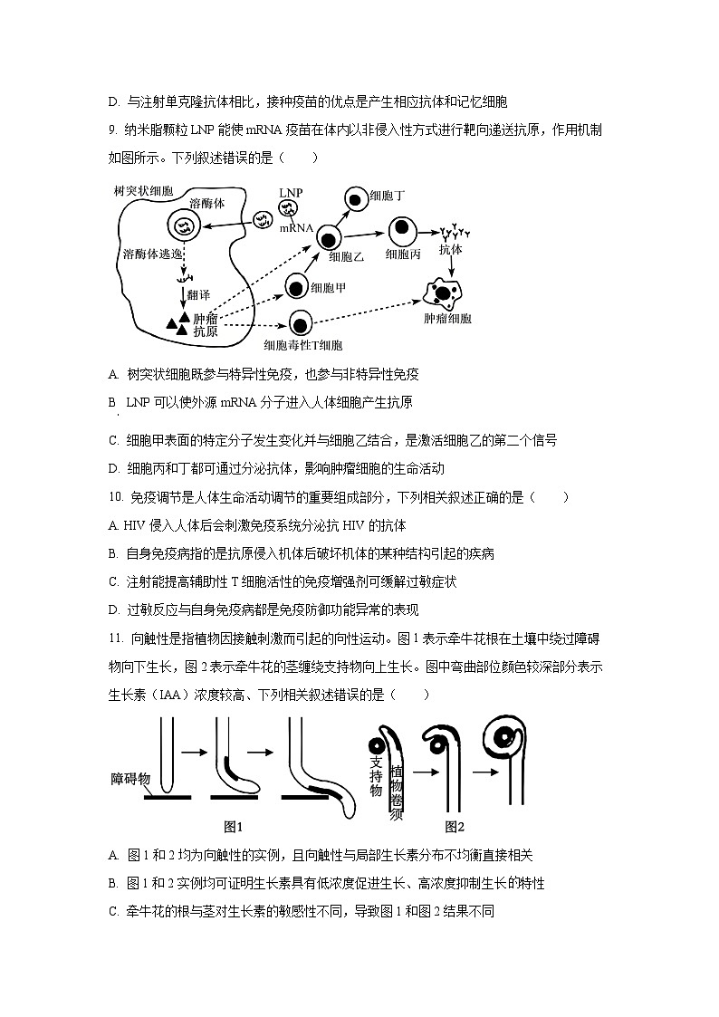 【生物】河南郑州外国语学校2025-2026学年高二上期期末试题（学生版）第3页