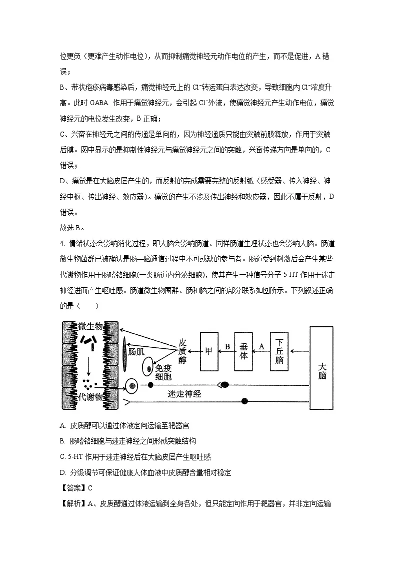 【生物】河南省三门峡市2025-2026学年度上学期期末检测高二试题（解析版）第3页