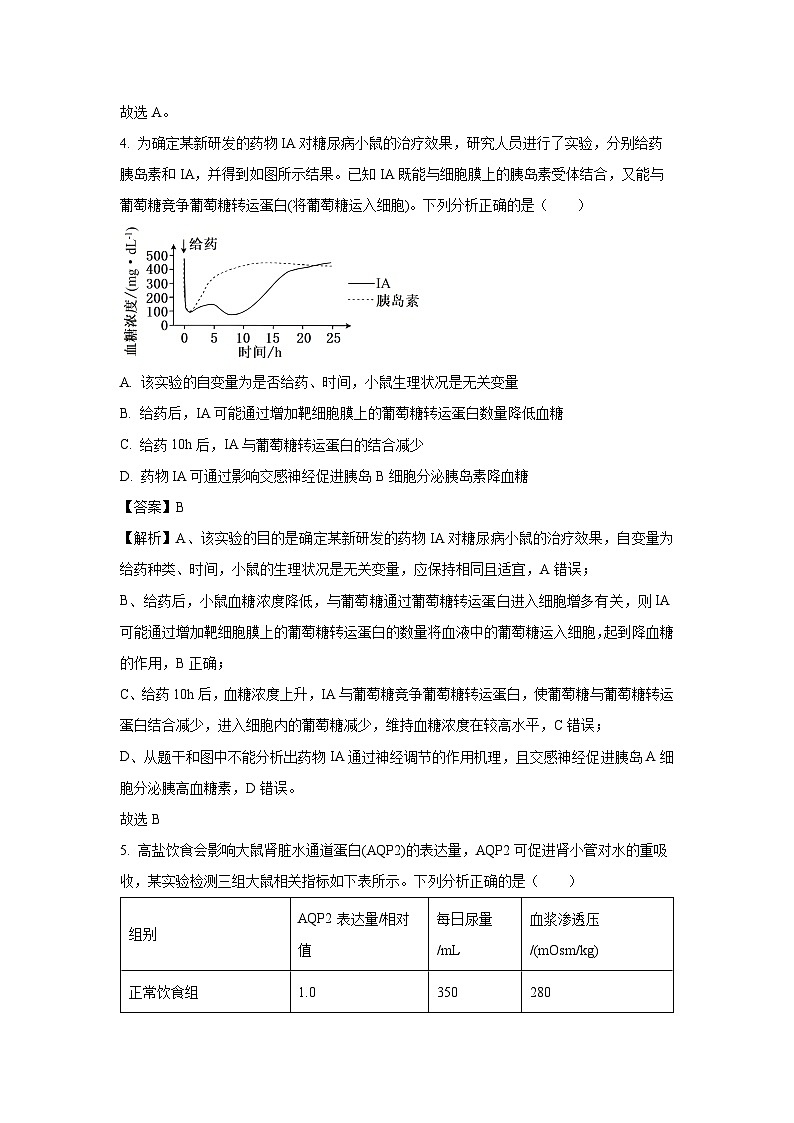 【生物】河北省雄安新区2025-2026学年高二上学期2月质量检测试题（解析版）第3页