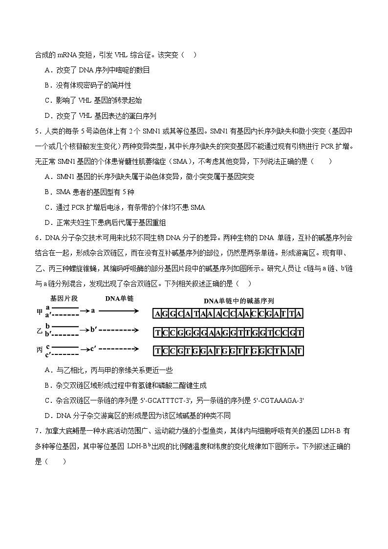 四川省绵阳中学2026届高三上学期第二次模拟考试生物试卷（Word版附答案）第2页