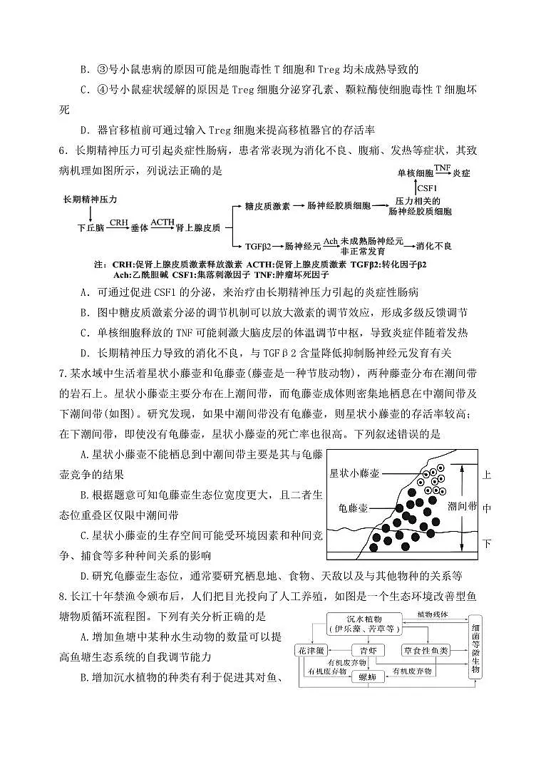 重庆市第八中学校2025-2026学年度（下）高三年级入学考试 生物第3页