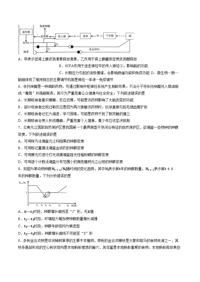 云南省昆明市盘龙区2025_2026学年高二上学期期末考试生物试卷（文字版，含答案）第3页