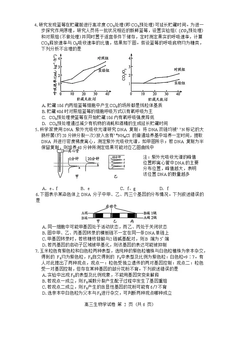 贵州省贵阳市2026届高三下学期2月一模生物试题（Word版附答案）第2页