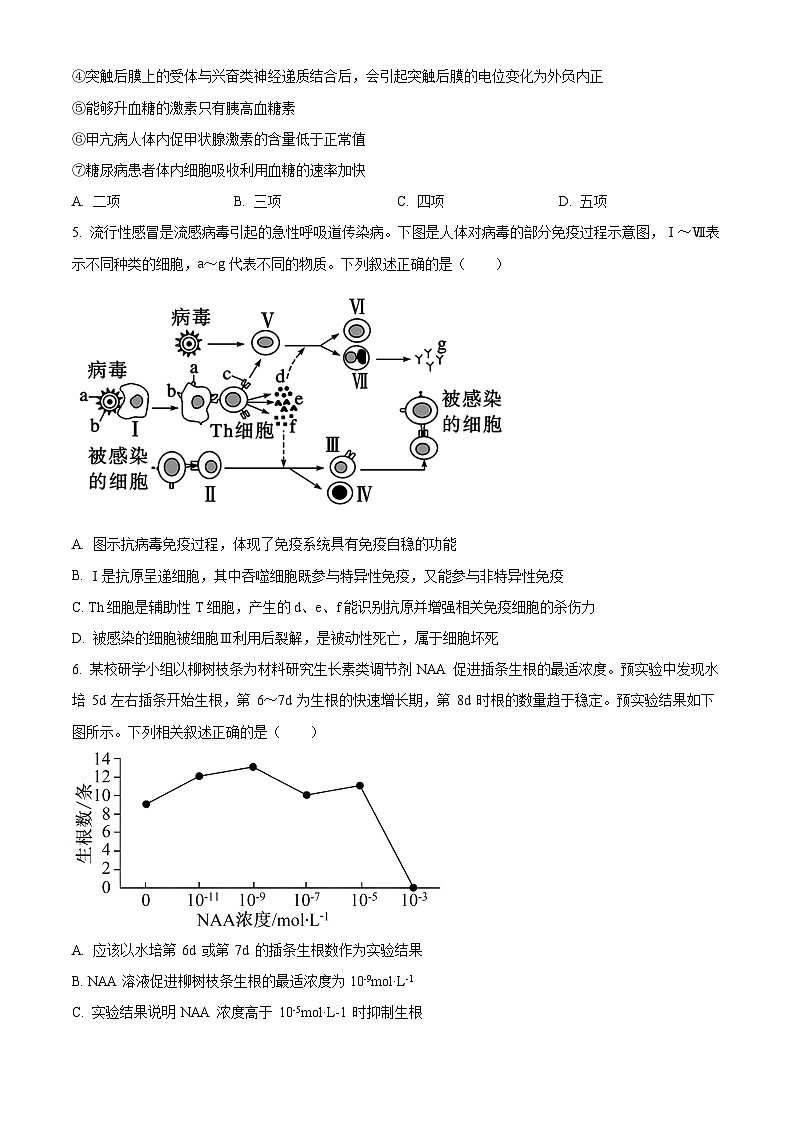 湖南岳阳市岳阳楼区2025-2026学年上学期期末试卷高二生物 Word版无答案第2页