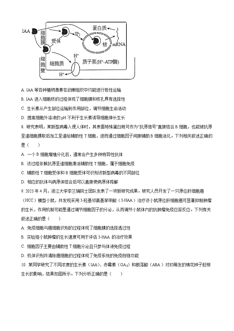 湖北武汉市武昌区湖北省武昌实验中学2025-2026学年高二上学期2月期末生物试题 Word版无答案第3页