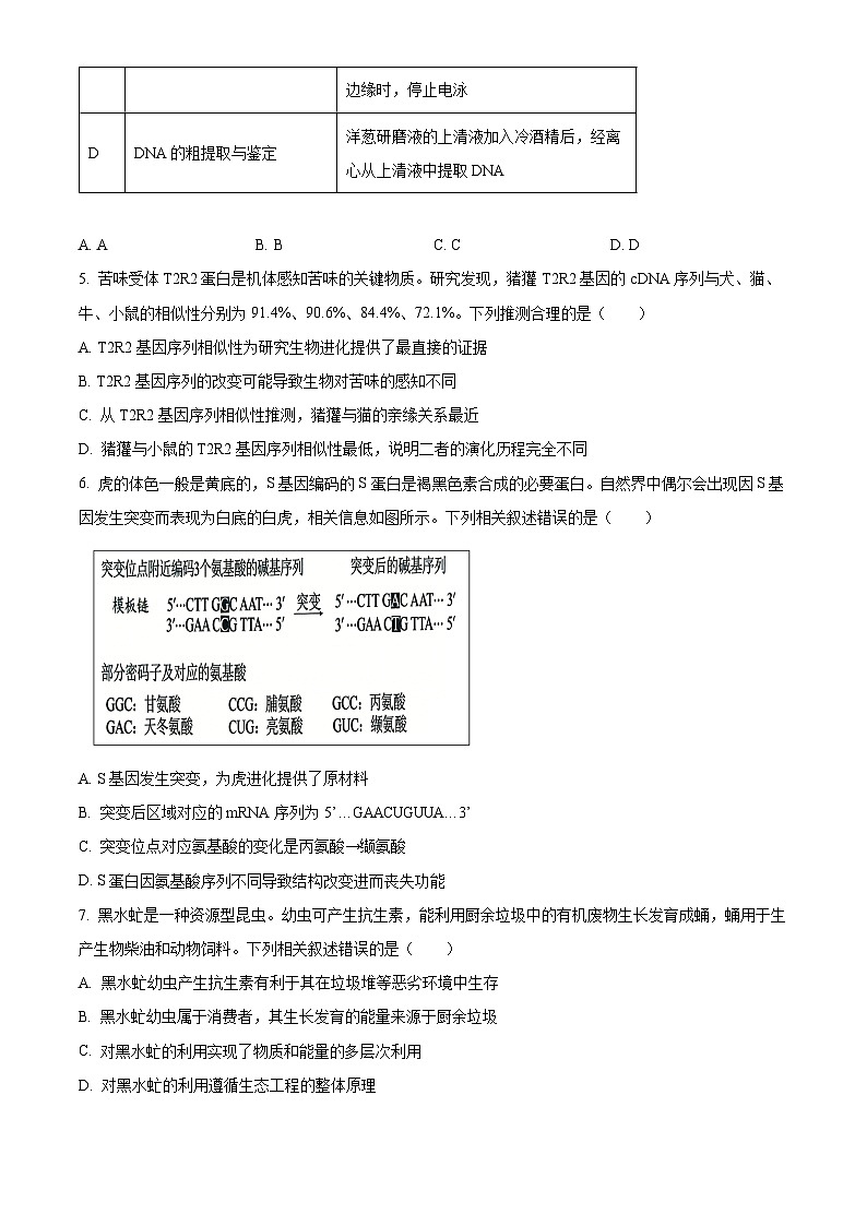 福建漳州市2025-2026学年(上)期末高中教学质量检测高三生物上学期期末试题（试卷+解析）第2页