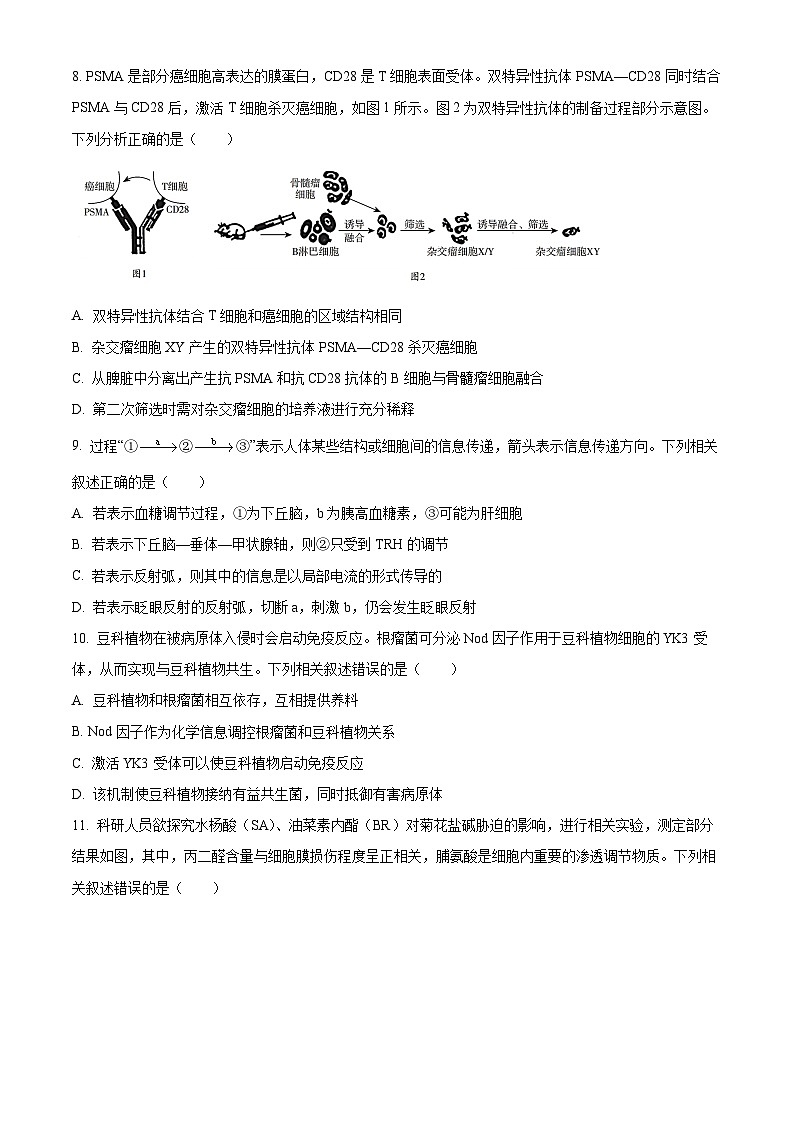 福建漳州市2025-2026学年(上)期末高中教学质量检测高三生物上学期期末试题（试卷+解析）第3页