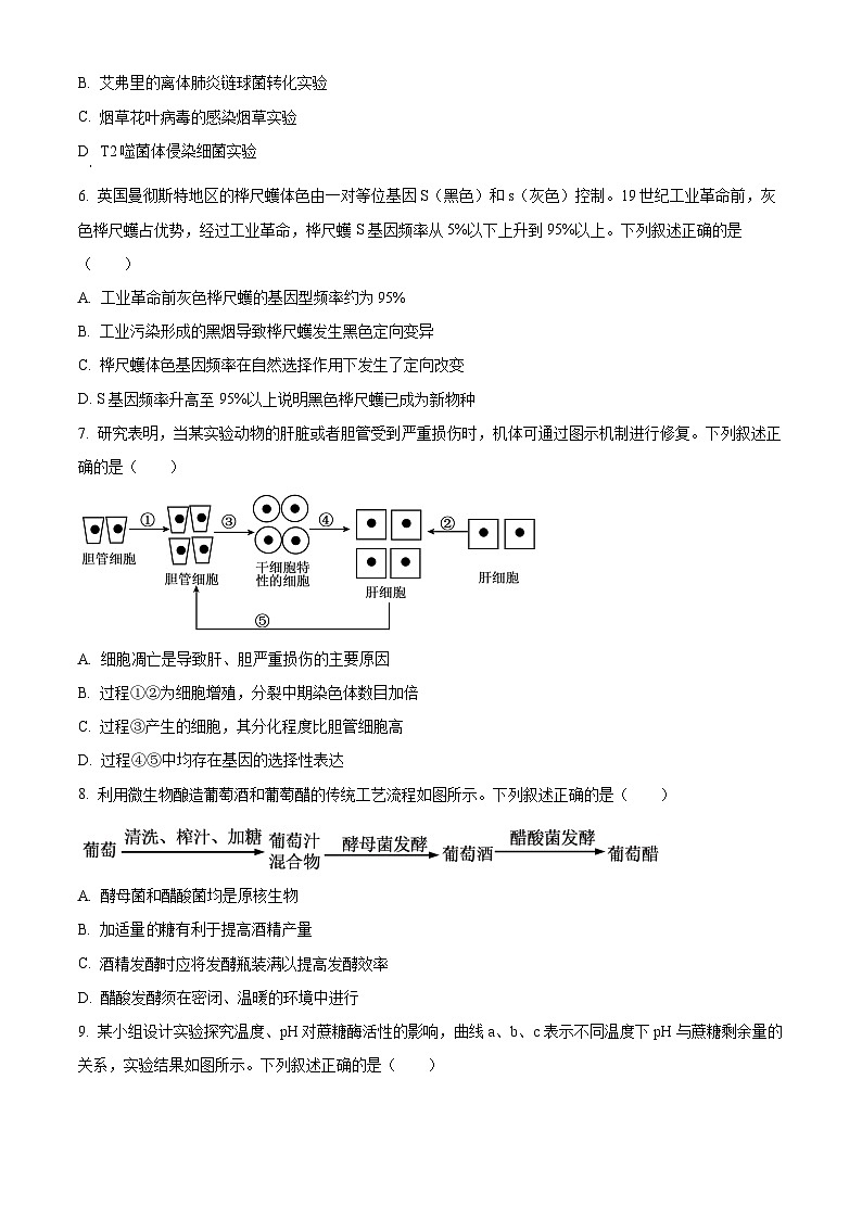 浙江省温州市2025-2026学年高二上学期1月期末考试生物(A类)  Word版无答案第2页