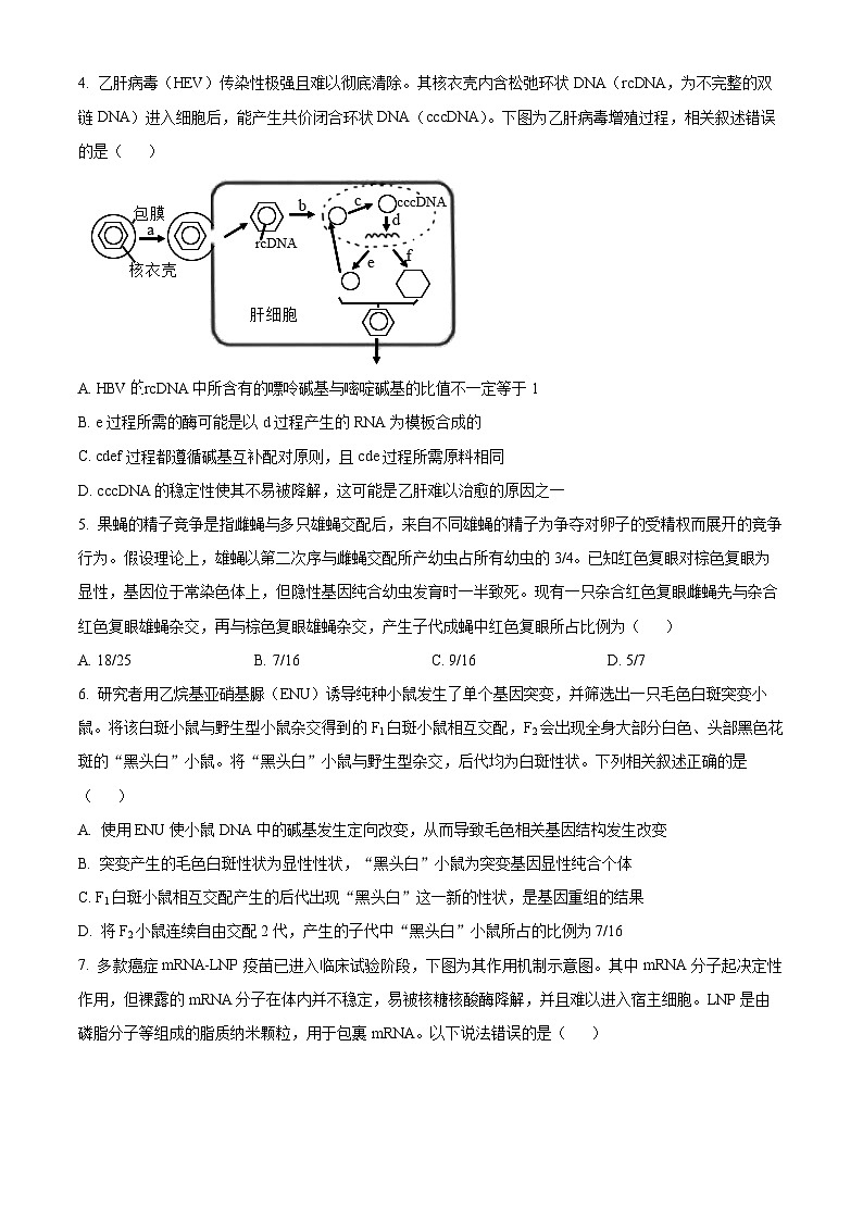 江西省重点中学协作体2026届高三下学期2月开学联考生物试卷（Word版附答案）第2页
