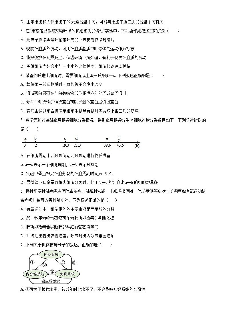 四川省泸州市合江县四川省合江县马街中学2026届高三下学期开学生物试题（原卷版）第2页