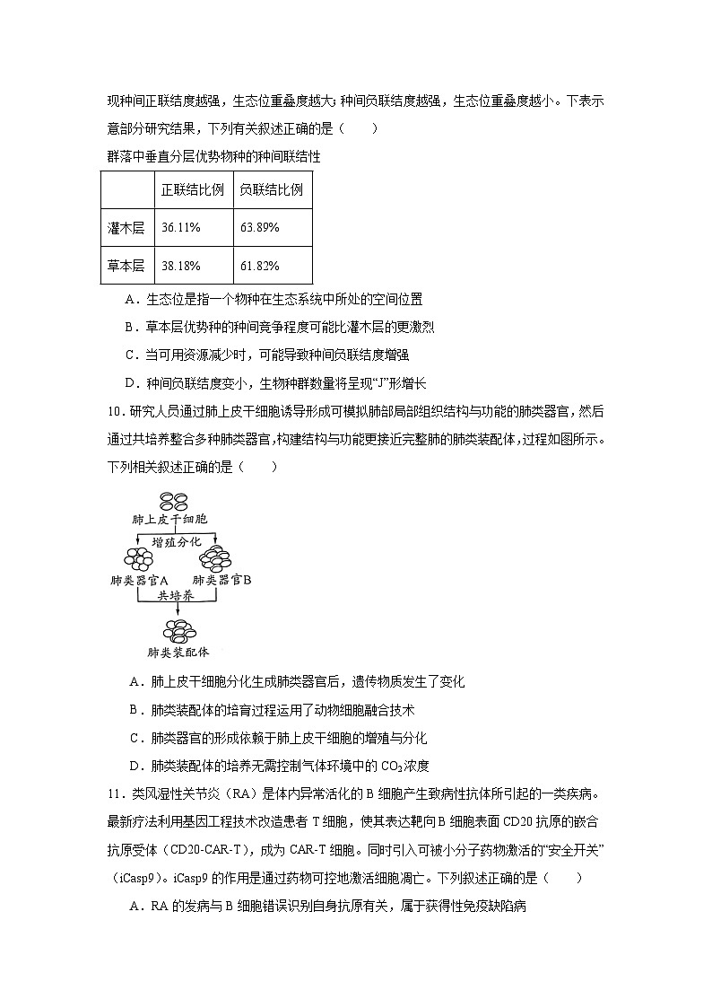 2026年四川省德阳市高三年级下学期3月联考生物试卷（无答案）第3页