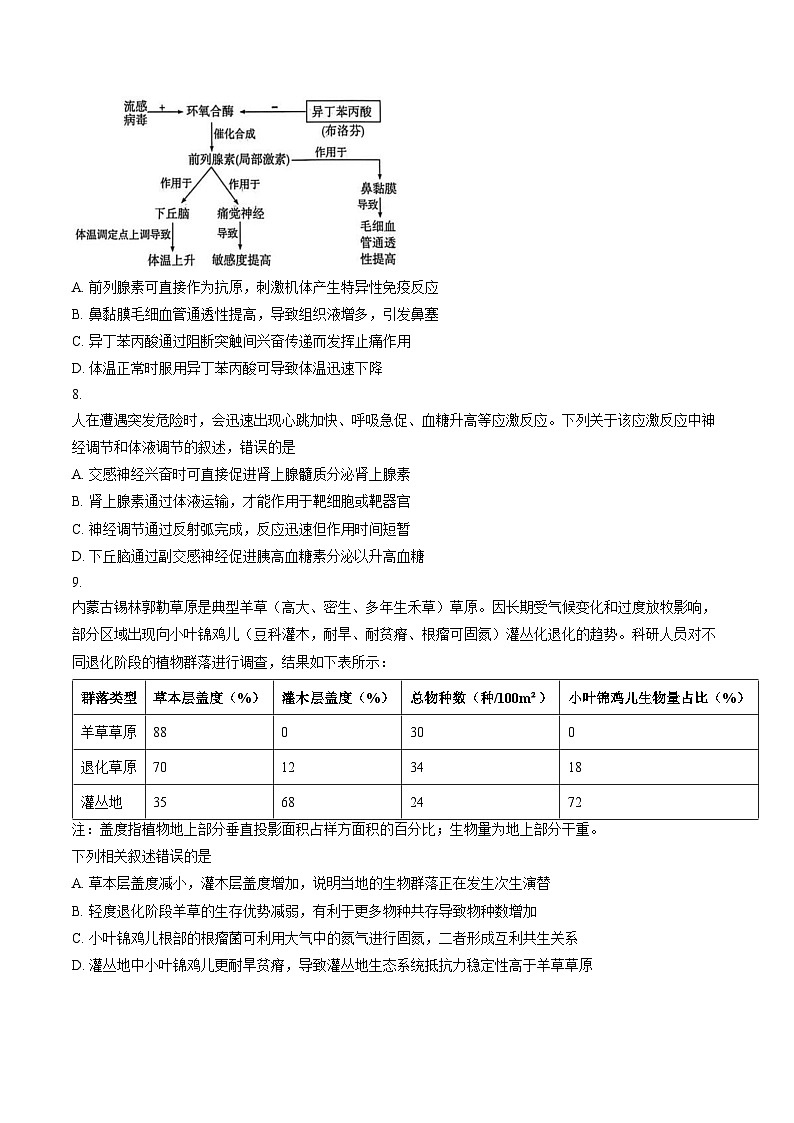 2026届河南南阳市高三年级下学期开学联考生物试题（文字版，含答案）第3页