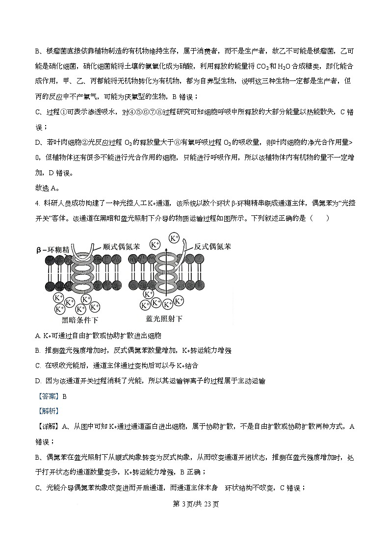 湖北襄阳市第四中学2026届高三下学期开学质量检测A生物学试题  Word版含解析第3页