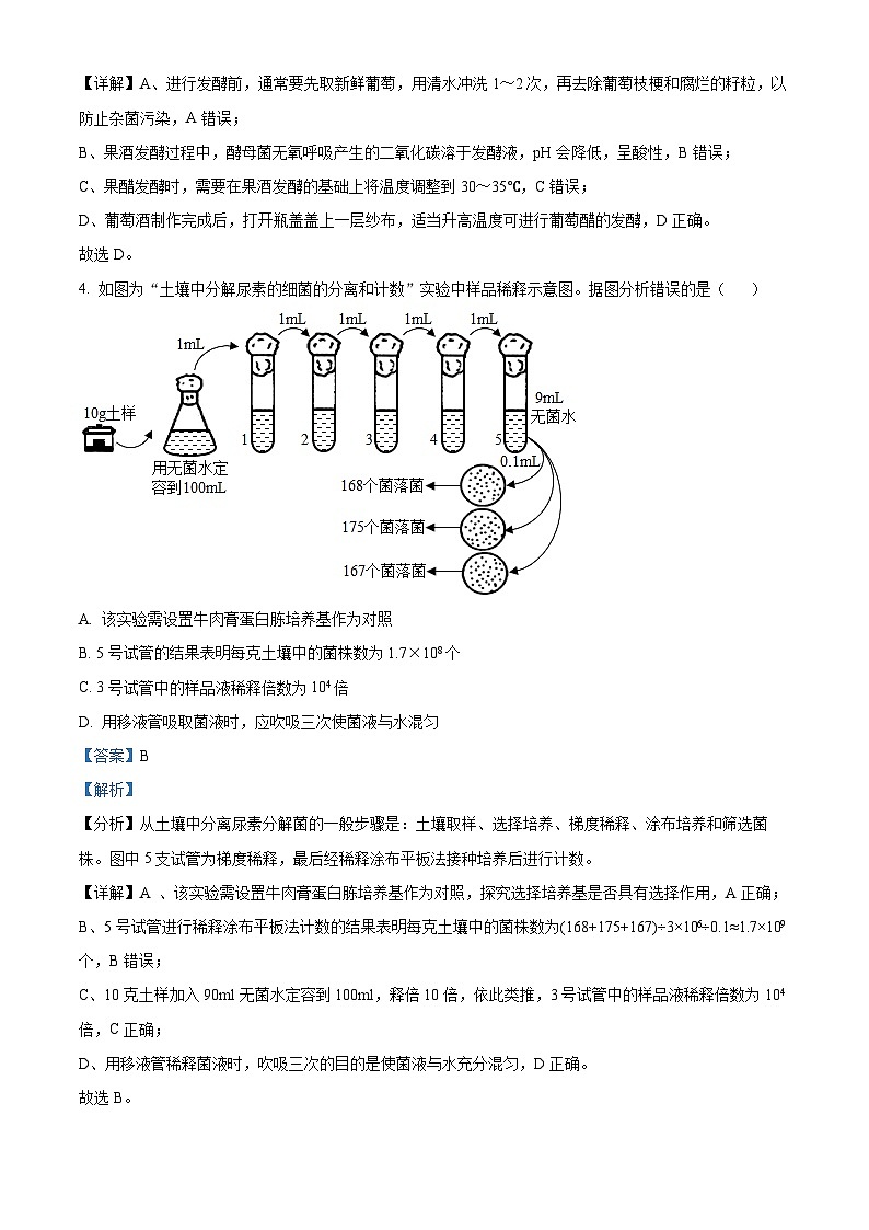 精品解析：广东省深圳外国语学校2024-2025学年高二下学期期中考试生物试题（解析版）第3页