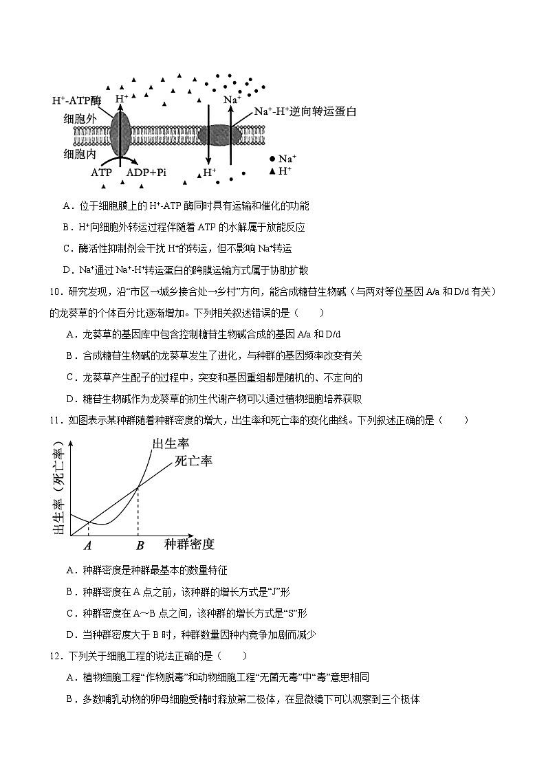 辽宁省葫芦岛市2026届高三上学期1月期末考试生物试题（Word版附答案）第3页