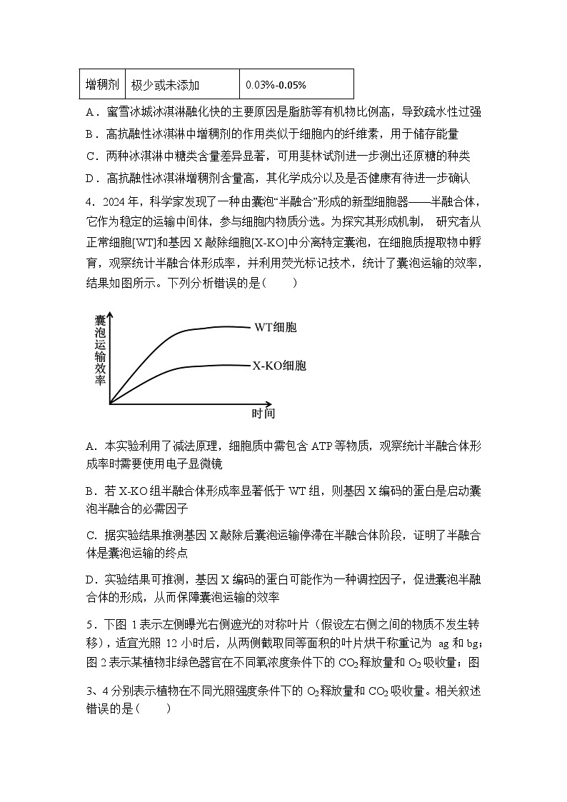 河南省信阳高级中学新校(贤岭校区)2025-2026学年高三下学期03月二轮测试(一)生物试题含答案第2页